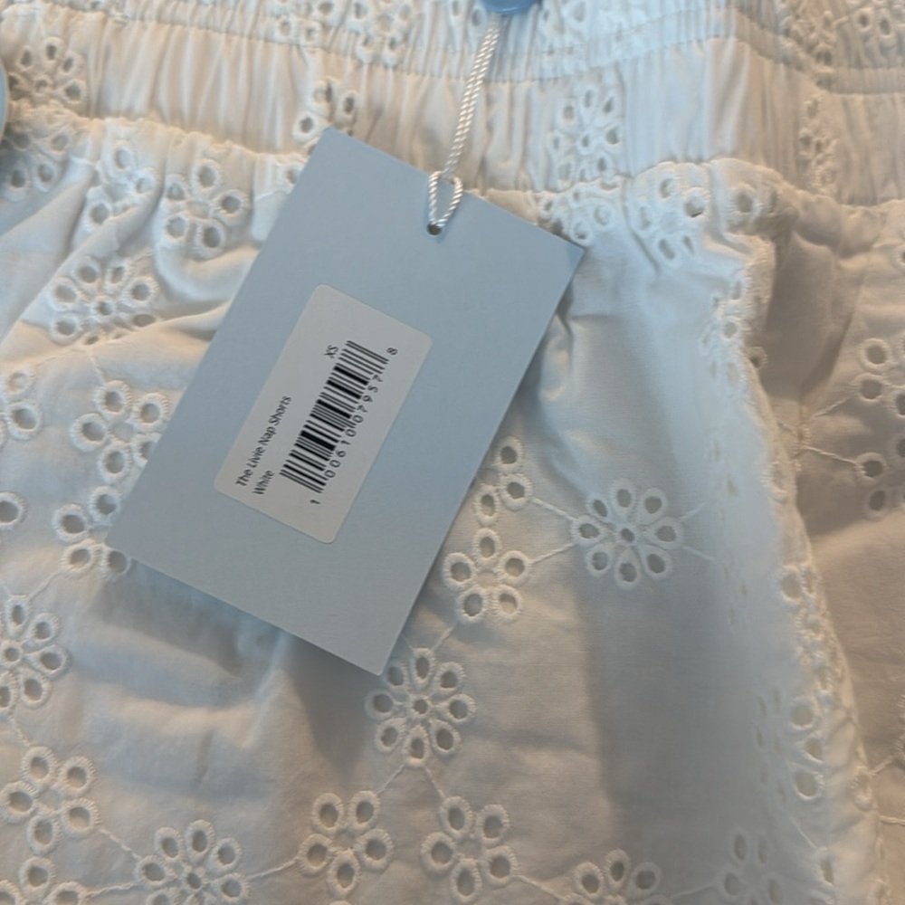 NWT HILL HOUSE HOME The Eyelet Livie Nap Shorts in White Eyelet - Picture 10 of 12
